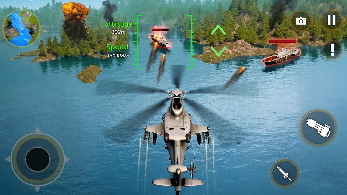 Gunship War Chopper Shooter preview from Google Play